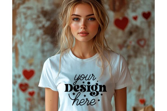 Bella Canvas 3001 Valentine Mockup 76 for Graphics and Product Mockups