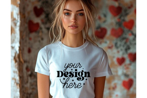 Bella Canvas 3001 Valentine Mockup 89 for Product Mockups and Graphics