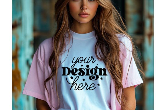 Bella Canvas 3001 White Shirt Mockup 8 for Product Mockups and Graphics