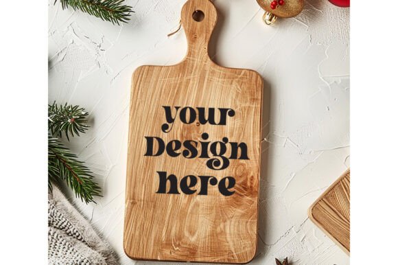 Christmas Cutting Board Mockup 1 for Graphics and Product Mockups