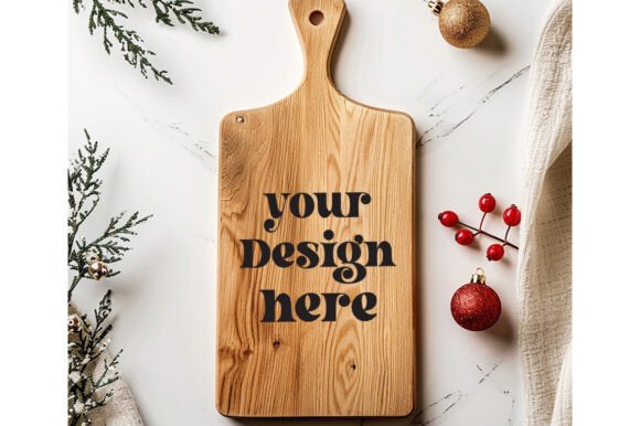 Christmas Cutting Board Mockup 45 - A Festive Graphic Asset for Product Mockups