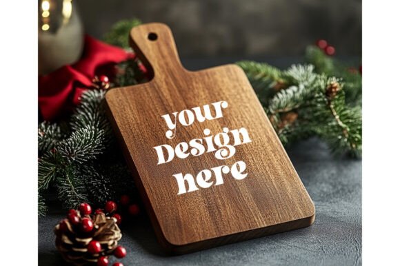 Christmas Cutting Board Mockup 51 for Graphics and Product Mockups
