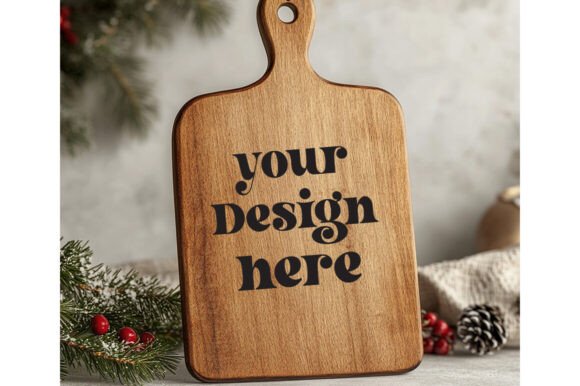 Christmas Cutting Board Mockup 6 - A Versatile Graphic Design Asset