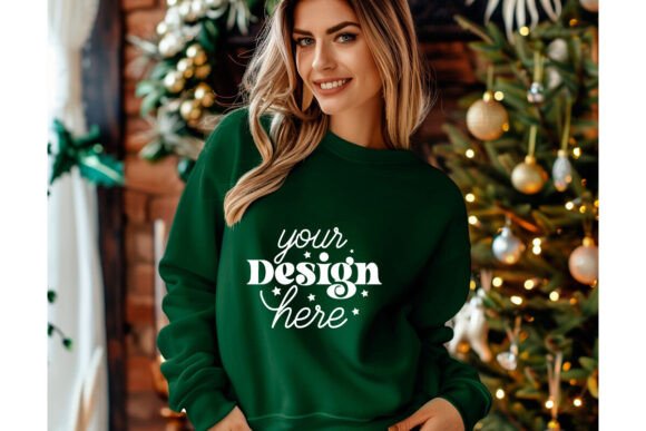 Christmas Forest Green Shirt Mockup 64 for Graphics and Product Mockups