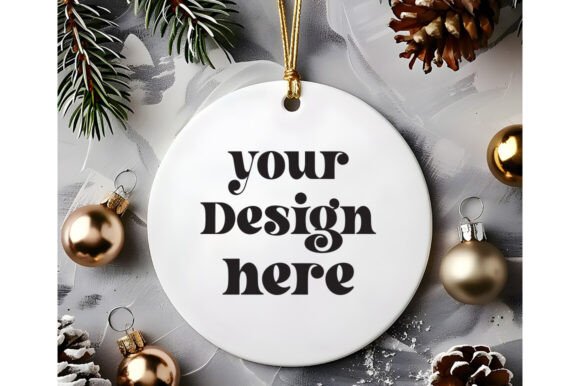 Christmas Ornament Round Mockup Review