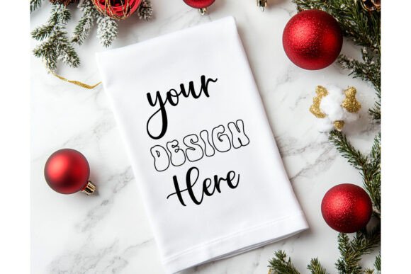 Christmas Towel Mockup 12 for Product Mockups and Graphics
