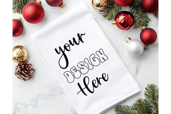 Christmas Towel Mockup 18 for Product Mockups and Graphics