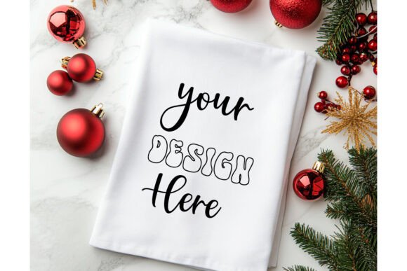 Christmas Towel Mockup 26 for Product Mockups and Graphics