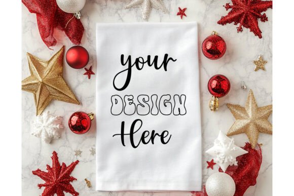 Christmas Towel Mockup 28 - A Festive Graphic Design Asset