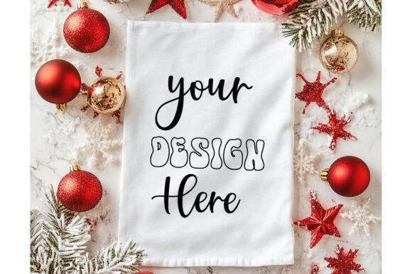 Christmas Towel Mockup 33 for Product Mockups and Graphics