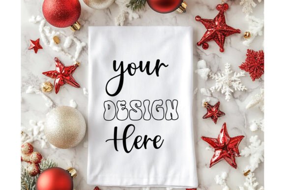 Christmas Towel Mockup 34: A Graphic Design Asset for Product Mockups