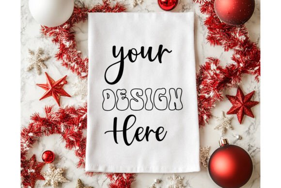 Christmas Towel Mockup 42 for Product Mockups and Graphics