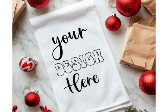 Christmas Towel Mockup 57 – A Graphic Design Asset for Product Mockups