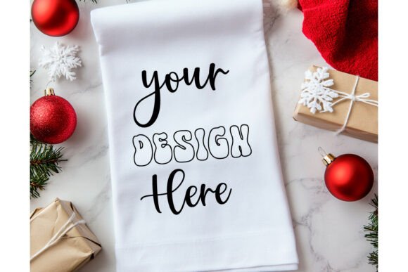 Christmas Towel Mockup 58 for Product Mockups and Graphics