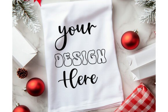 Christmas Towel Mockup 60: A Graphic Design Asset for Product Mockups