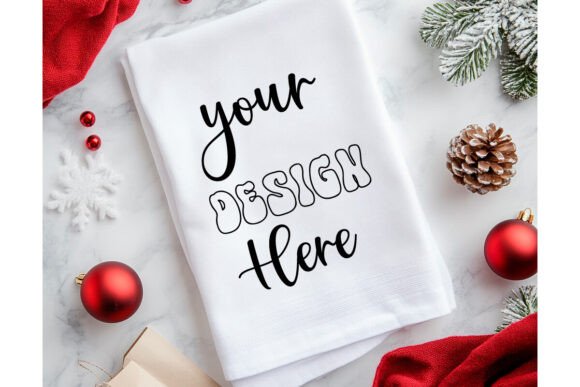 Christmas Towel Mockup 64 for Product Mockups and Graphics