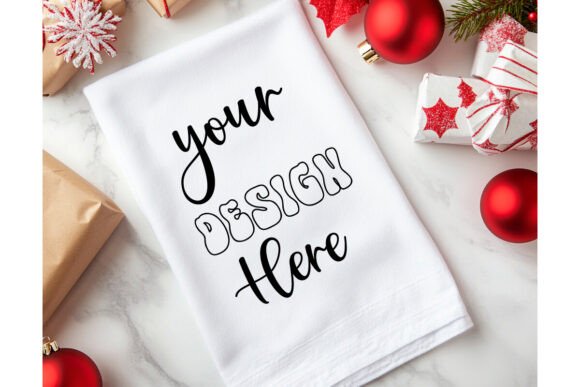 Christmas Towel Mockup 65 for Product Mockups and Graphics