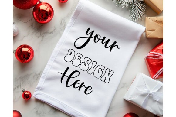 Christmas Towel Mockup 68 – A Versatile Graphic Design Asset for Product Mockups