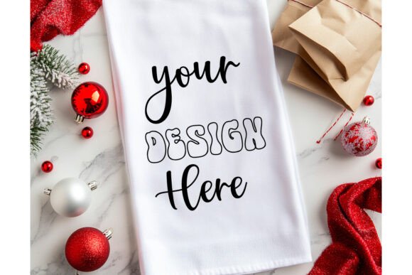 Christmas Towel Mockup 71 - A Festive Graphic Design Asset