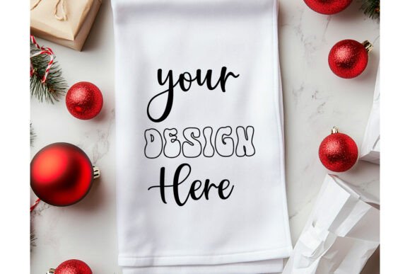 Christmas Towel Mockup 80 for Product Mockups and Graphics
