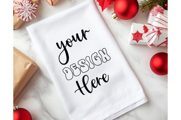 Christmas Towel Mockup 81: A Graphic Design Asset for Product Mockups