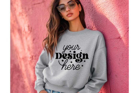 Gildan 18000 Ash Mockup 30 for Product Mockups and Graphics