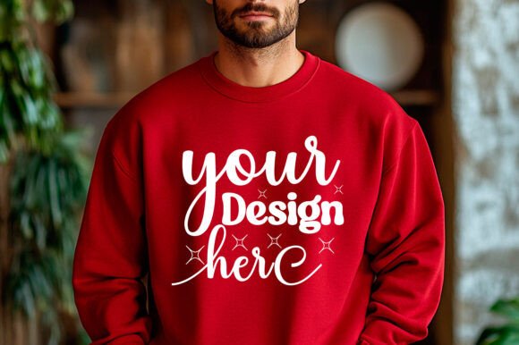 Gildan 18000 Christmas Men Mockup 94 - A Festive Graphic Asset for Product Mockups
