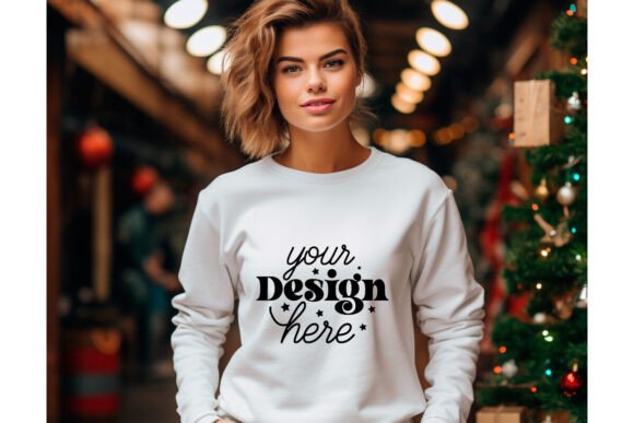 Gildan 18000 Christmas Mockup 6 for Product Mockups and Graphics
