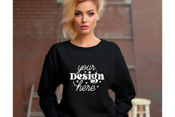 Gildan 18000 Women Mockup 101 for Product Mockups and Graphics