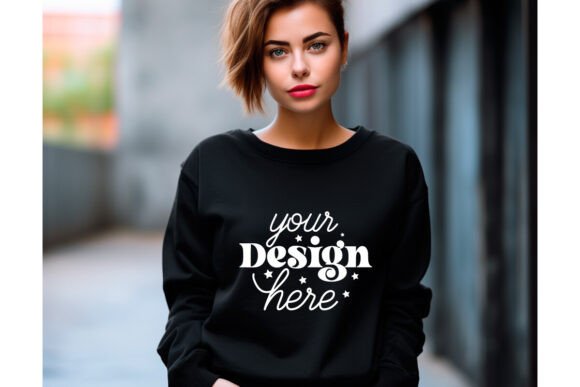 Gildan 18000 Women Mockup 103 for Graphics and Product Mockups