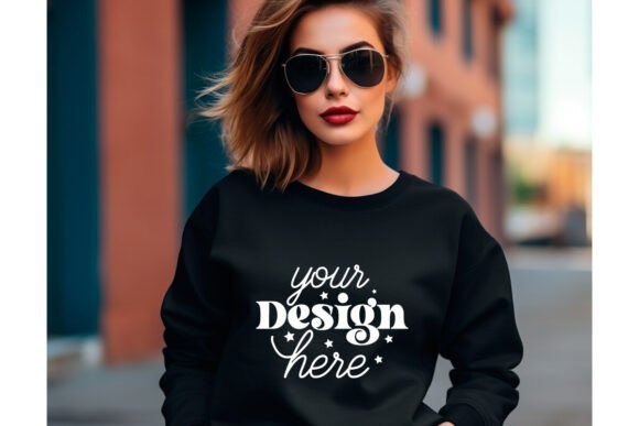 Gildan 18000 Women Mockup 123 for Product Mockups and Graphics