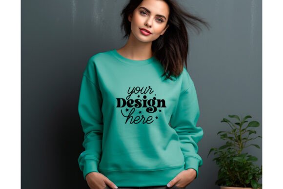 Gildan 18000 Women Mockup 28 for Product Mockups and Graphics