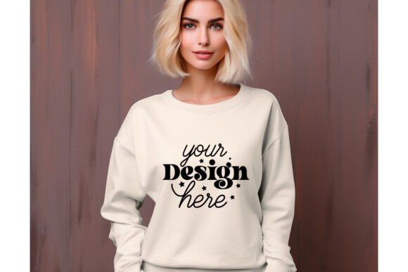 Gildan 18000 Women Mockup 49 - A Graphic Product Mockup for Real Content
