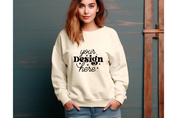 Gildan 18000 Women Mockup 59 - A Versatile Graphic Design Asset