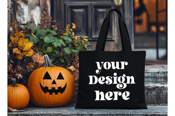 Halloween Black Tote Bag Mockup 15 Review