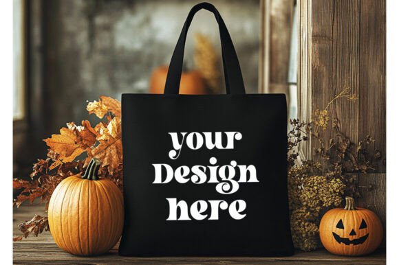 Halloween Black Tote Bag Mockup 4 Review