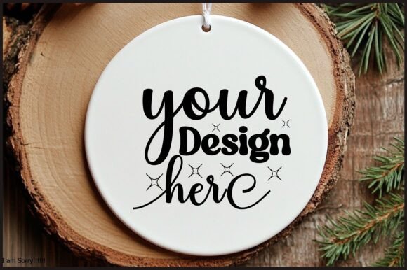 Round Christmas Ornament Mockup 140 for Graphics and Product Mockups