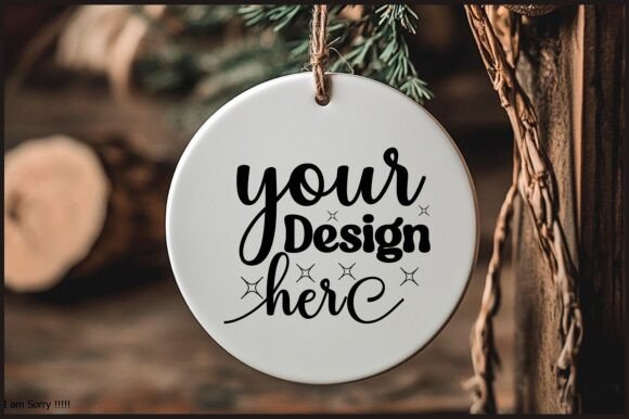Round Christmas Ornament Mockup 141 for Product Mockups and Graphics