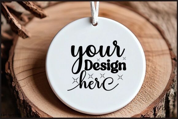 Round Christmas Ornament Mockup 146 for Product Mockups and Graphics
