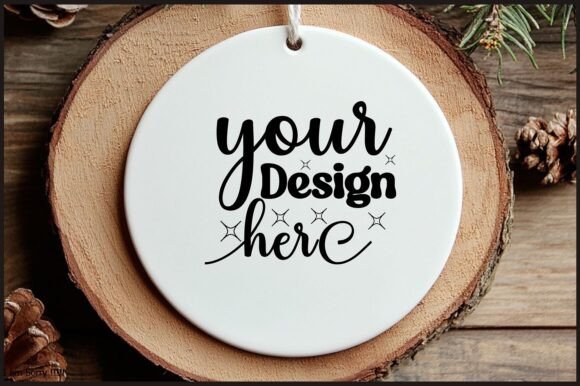 Round Christmas Ornament Mockup 147 for Product Mockups and Graphics