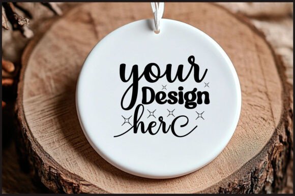Round Christmas Ornament Mockup 153 for Graphics and Product Mockups