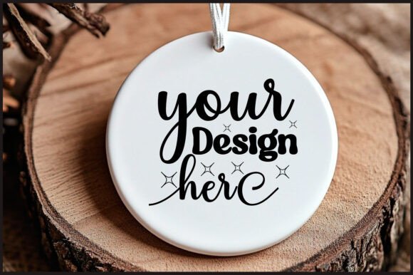 Round Christmas Ornament Mockup 155 for Product Mockups and Graphics
