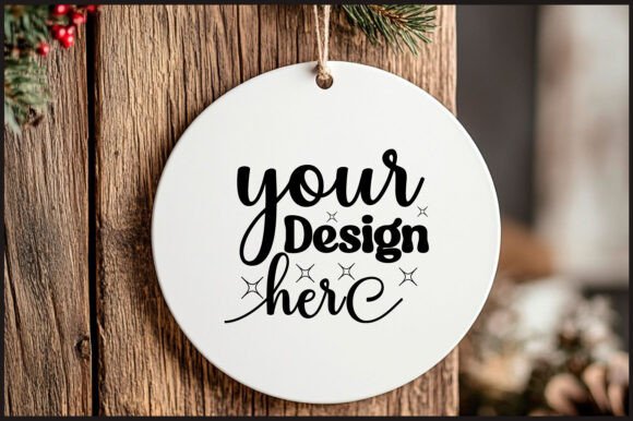 Round Christmas Ornament Mockup 74 for Product Mockups and Graphics